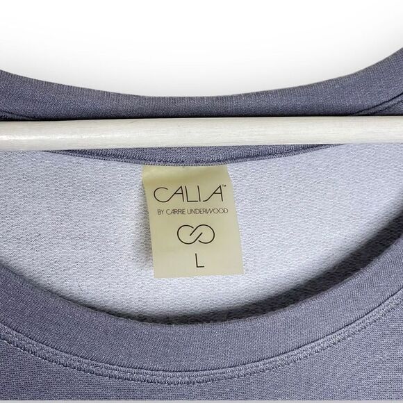 Calia By Carrie Underwood Grey Blue Purple Ombre Bell Sleeve Sweatshirt Large - Picture 7 of 9